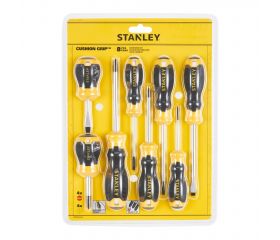 Juego de 8 destornilladores Cushion Grip: Phillips 0x60, 1x75, 2x45x 2x100; Electricista 3.5x60, 4.0x100; Mecánico 5.5x100, 6,5x45mm