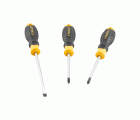 Juego de 3 destornilladores Cushion Grip: Phillips 2x100; Pozidriv 2x100; Mecánico 6.5x150mm