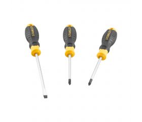 Juego de 3 destornilladores Cushion Grip: Phillips 2x100; Pozidriv 2x100; Mecánico 6.5x150mm