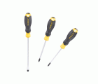 Juego de 3 destornilladores Cushion Grip: Phillips 2x100; Pozidriv 2x100; Mecánico 6.5x150mm