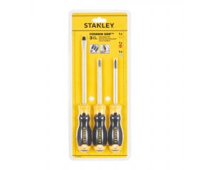 Juego de 3 destornilladores Cushion Grip: Phillips 2x100; Pozidriv 2x100; Mecánico 6.5x150mm
