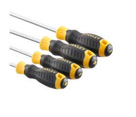 Juego de 4 destornilladores Cushion Grip: Phillips 1x75, 2x100; Mecánico 5.5x100, 6.5x100mm