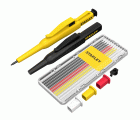Kit de Marcador de Lápiz y Tinta STANLEY® + Reemplazo de Minas + Tapas Intercambiables + Afilador