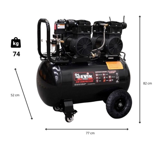 COMPRESOR SILENT 100L 3HP S/A CEVIK PRO CA-PRO103SILENT