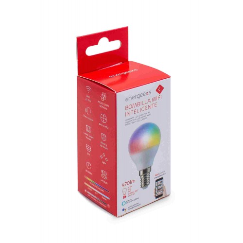 BOMBILLA WIFI P45 5W 470LM RGB+CCT ENERGEEKS EG-BWP455W001