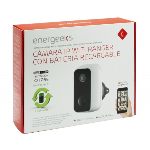 CÁMARA IP WIFI INTERIOR/ EXTERIOR CON BATERÍA ENERGEKS  RANGER