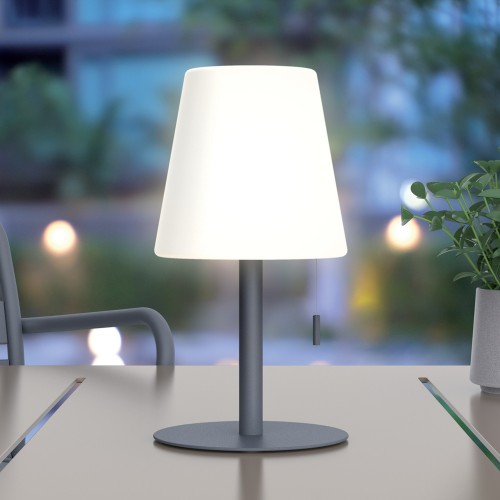 LAMPARA MESA CONO GRIS ACERO 400L XANLITE EG-LP16CGRCCT