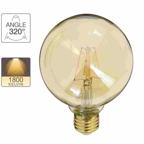 BOMBILLA LED G95 BLANCO CÁLIDO XANLITE EG-RFDE400B95A
