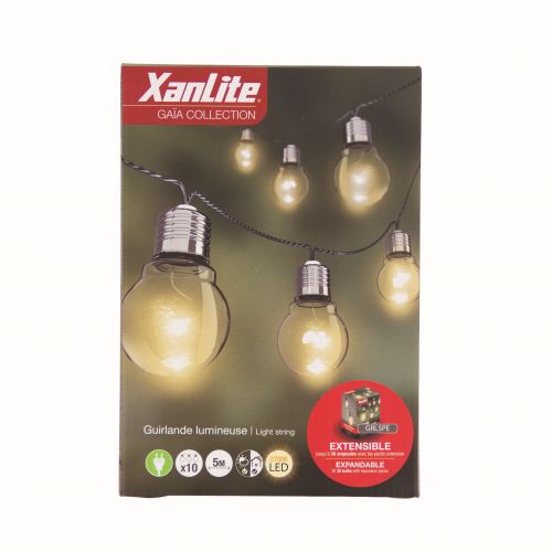 GUIRNALDA EXTERIOR 5M/5 BOMBILLAS LED XANLITE EG-GRL5PT