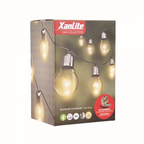 GUIRNALDA EXTERIOR 5M/5 BOMBILLAS LED XANLITE EG-GRL5PT