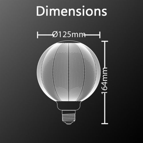 BOMBILLA DISENO AGUJA NEGRA XANLITE RFDEB125GRAPHLI