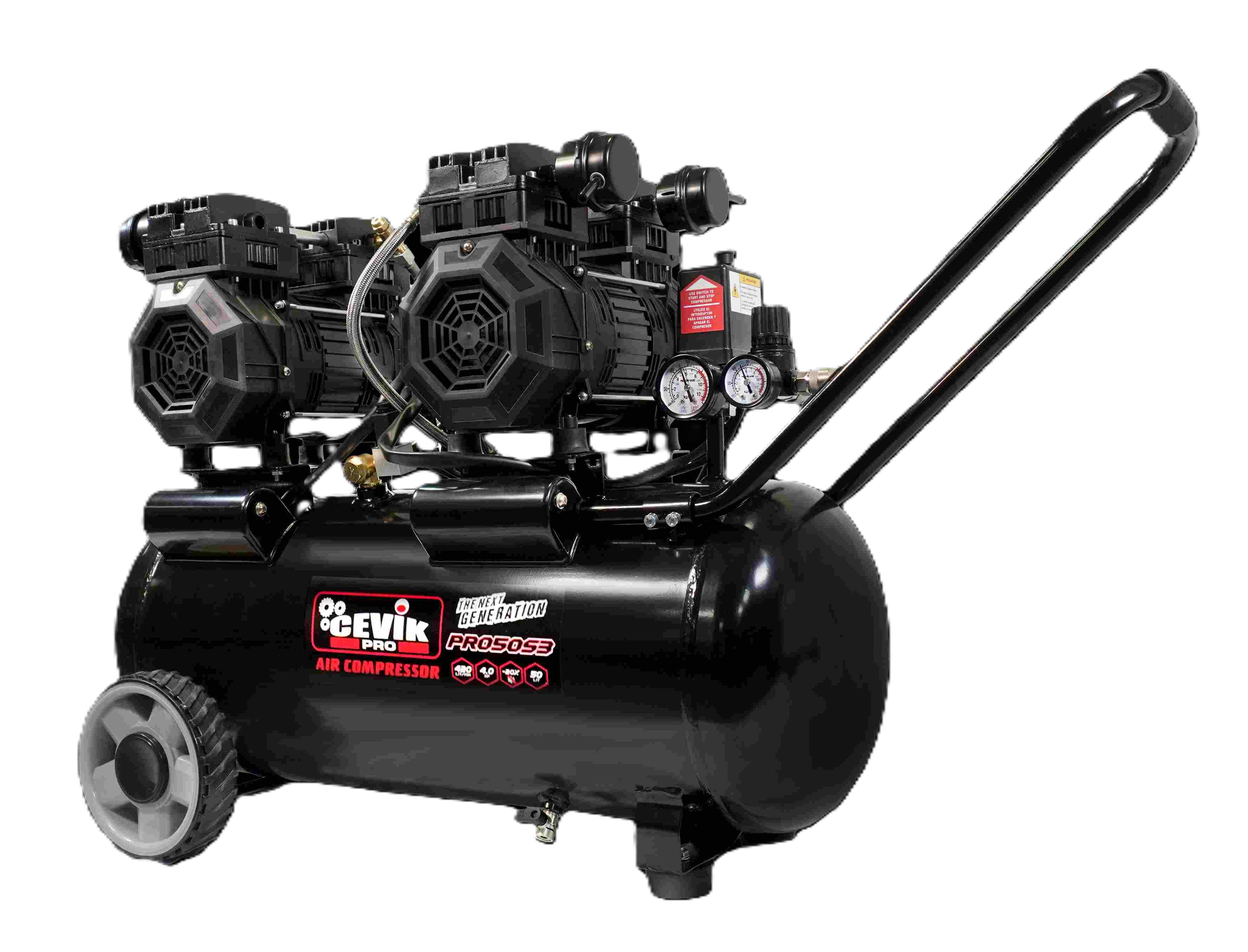 COMPRESOR SILENT 50L 4HP CEVIKPRO CA-PRO50S3