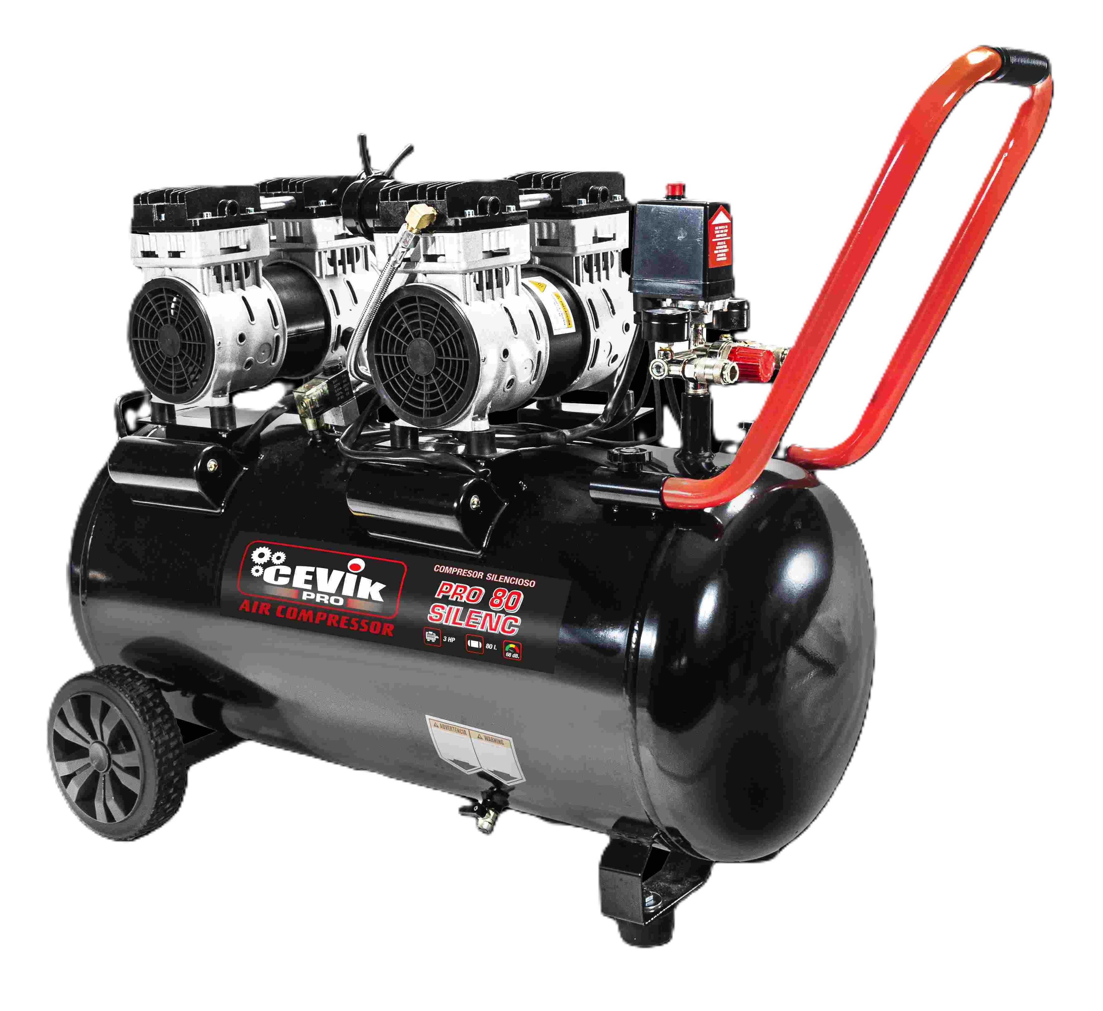 COMPRESOR SILENT 80L 3HP CEVIK PRO CA-PRO80SILENC
