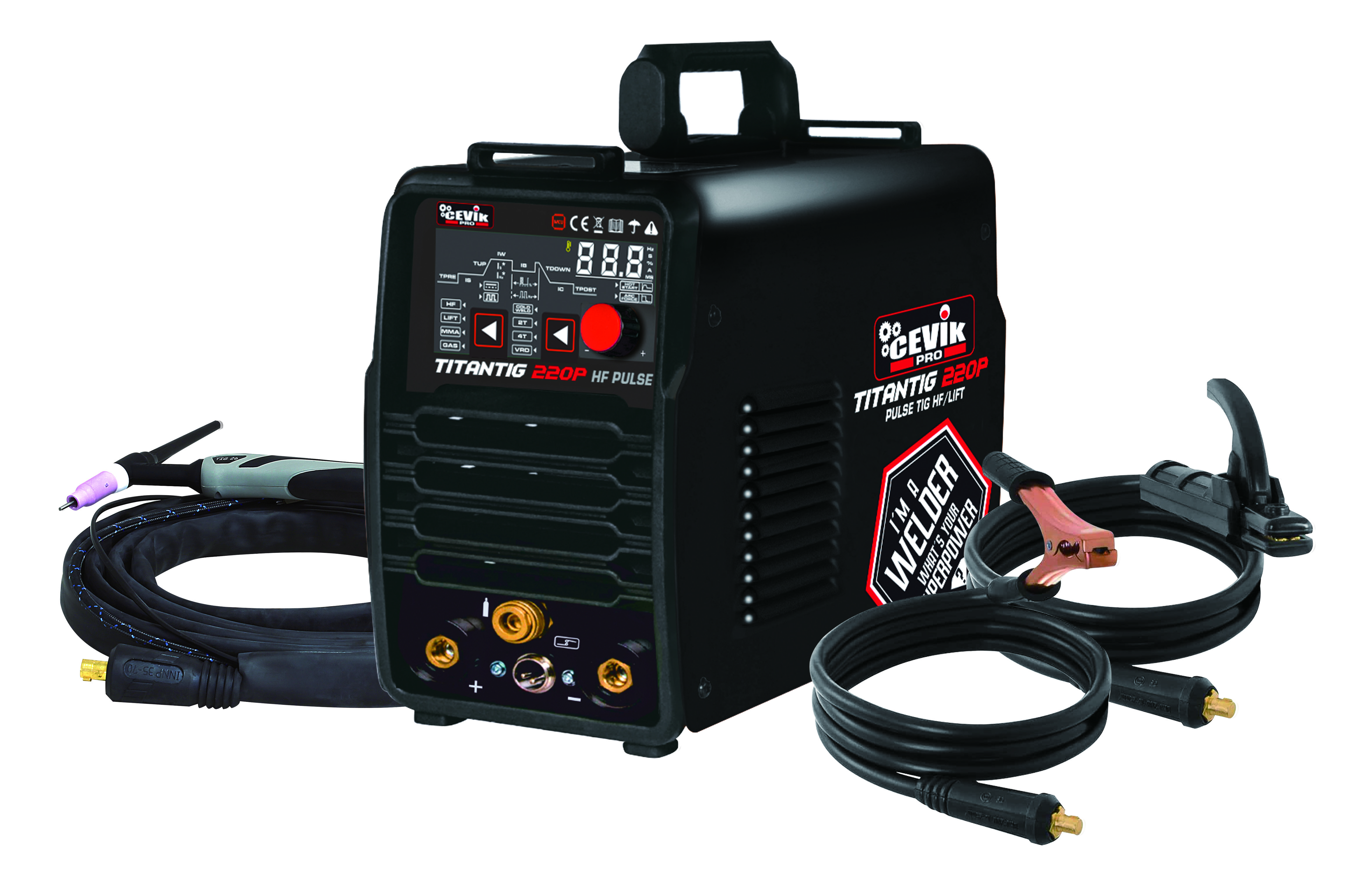 SOLD INVERTER TIG HF PULSE 220A CEVIK PRO CE-TITANTIG220P