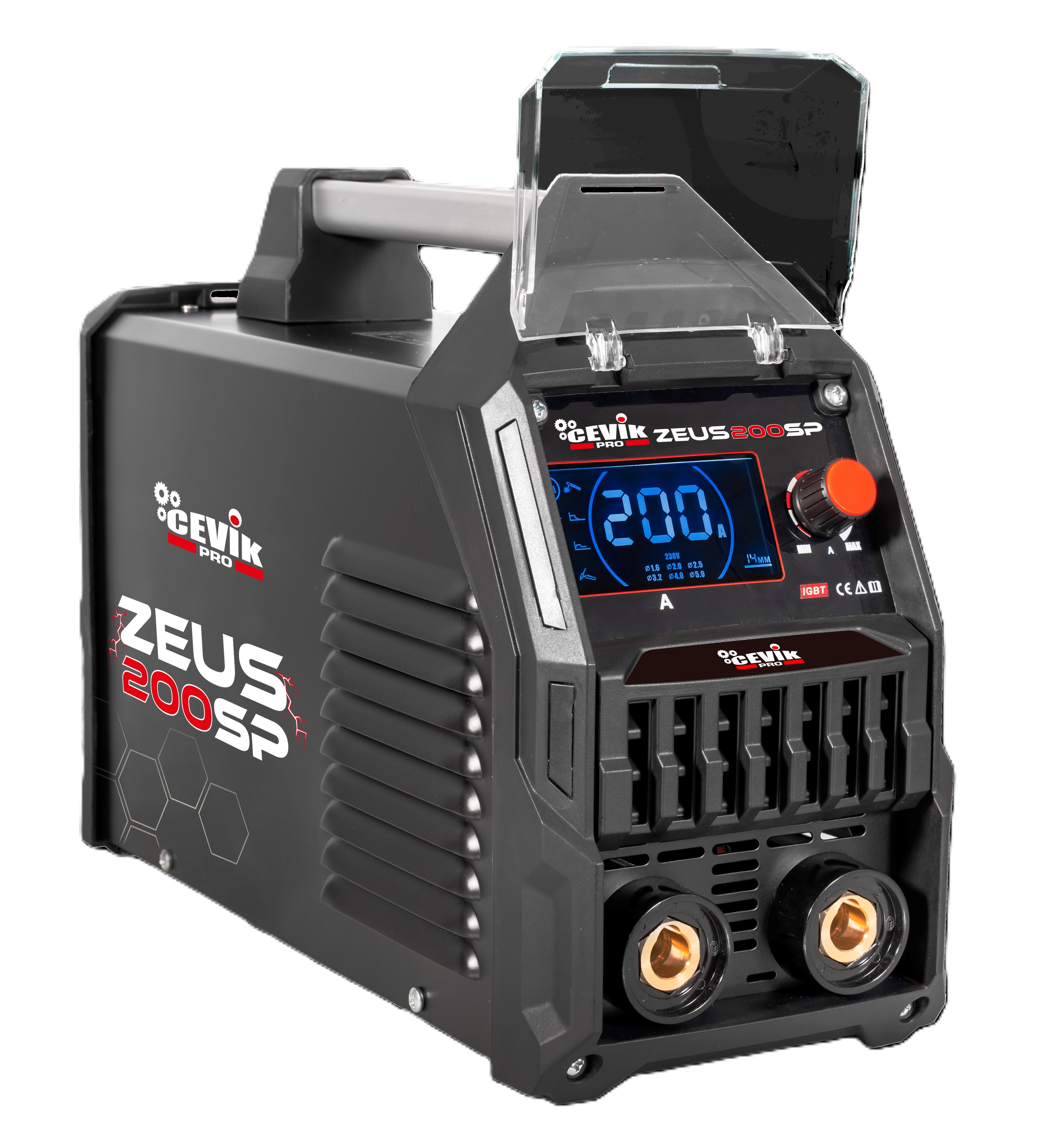 SOLD.INVERTER MMA 200A.LCD CEVIK PRO CE-ZEUS200SP