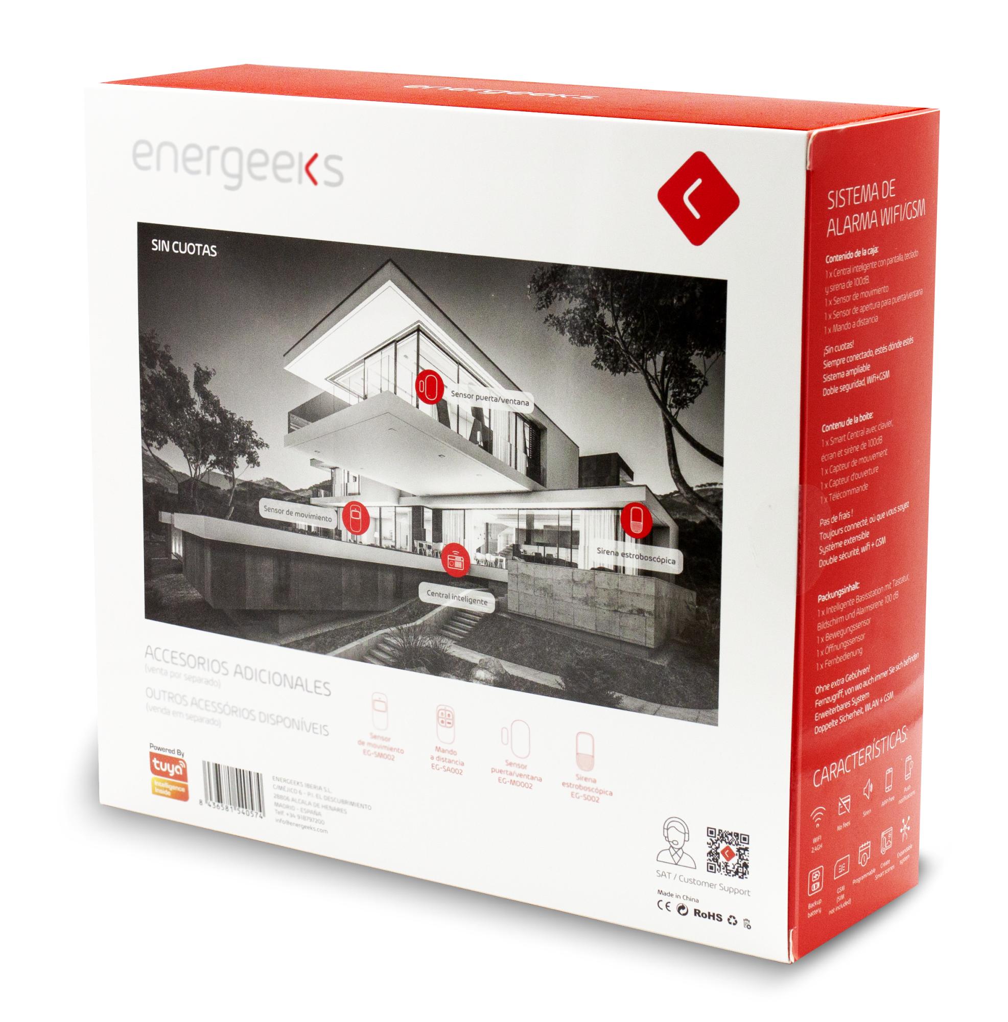 SISTEMA DE ALARMA WIFI/GSM 002 ENERGEEKS EG-AWG002