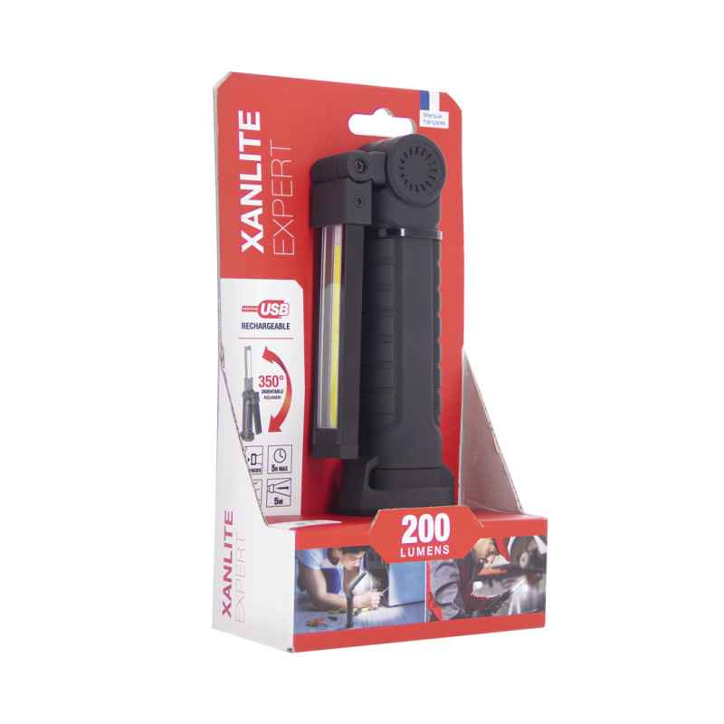 LINTERNA LED RECARGABLE PLEGABLE 200LM XANLITE EG-BL200RUSB