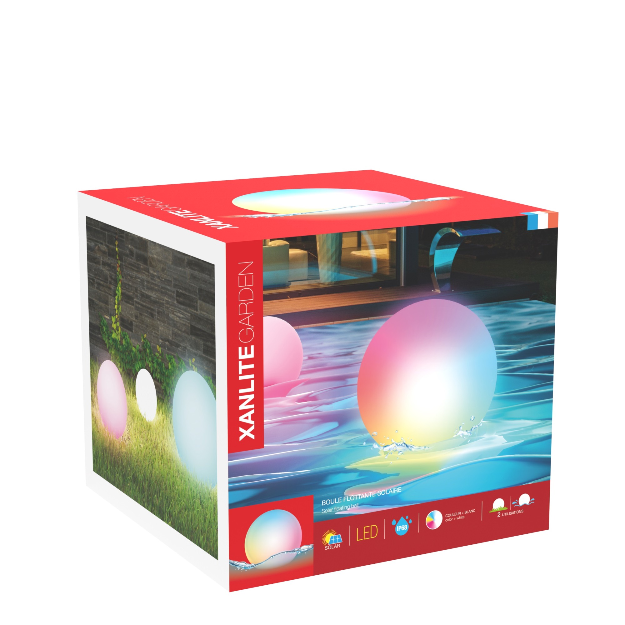 LÁMPARA SOLAR FLOTANTE RVB IP44 XANLITE EG-BOS16RVBWIP