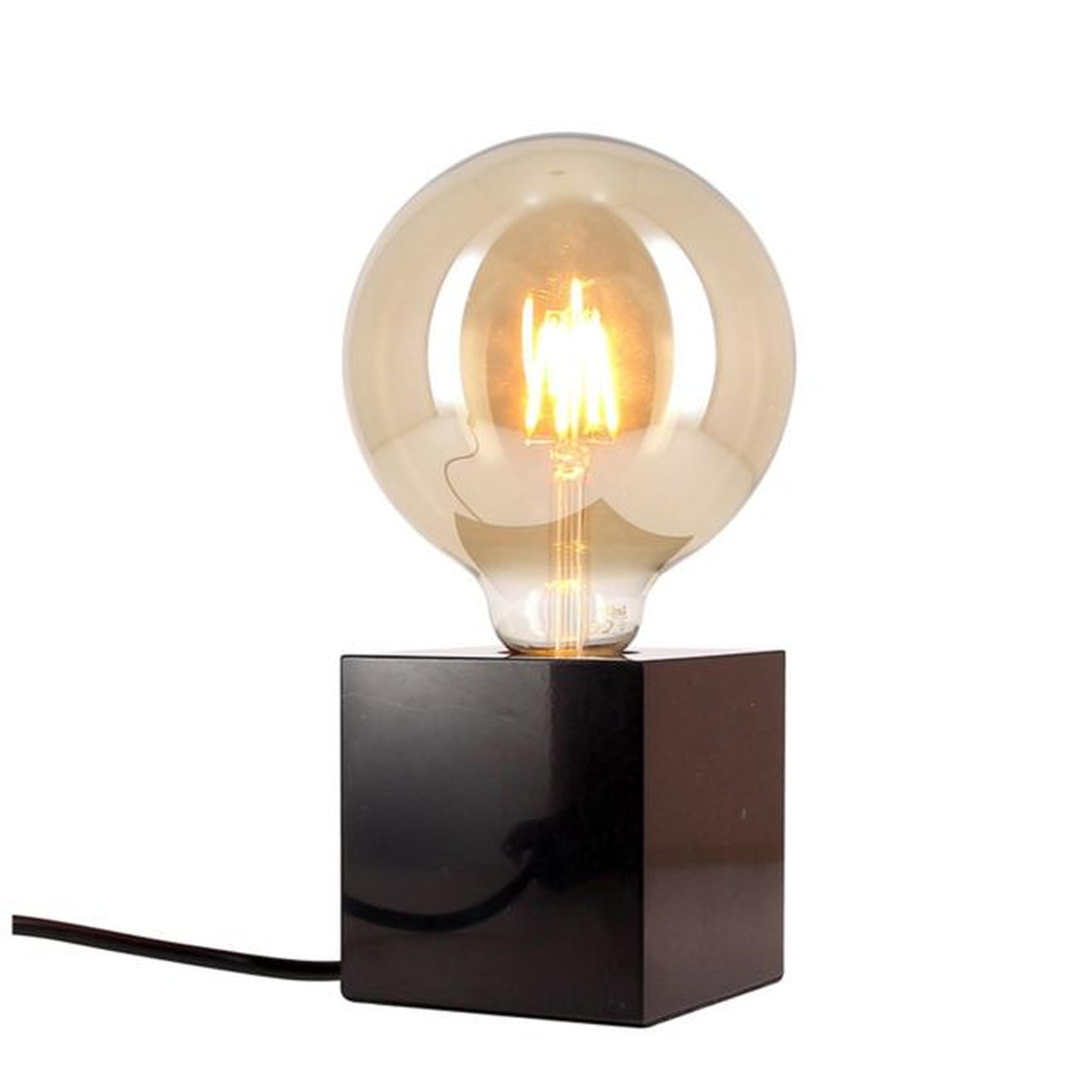 LAMPARA MESA CUBO MARMOL NEGRO XANLITE EG-CDEM01BB125F