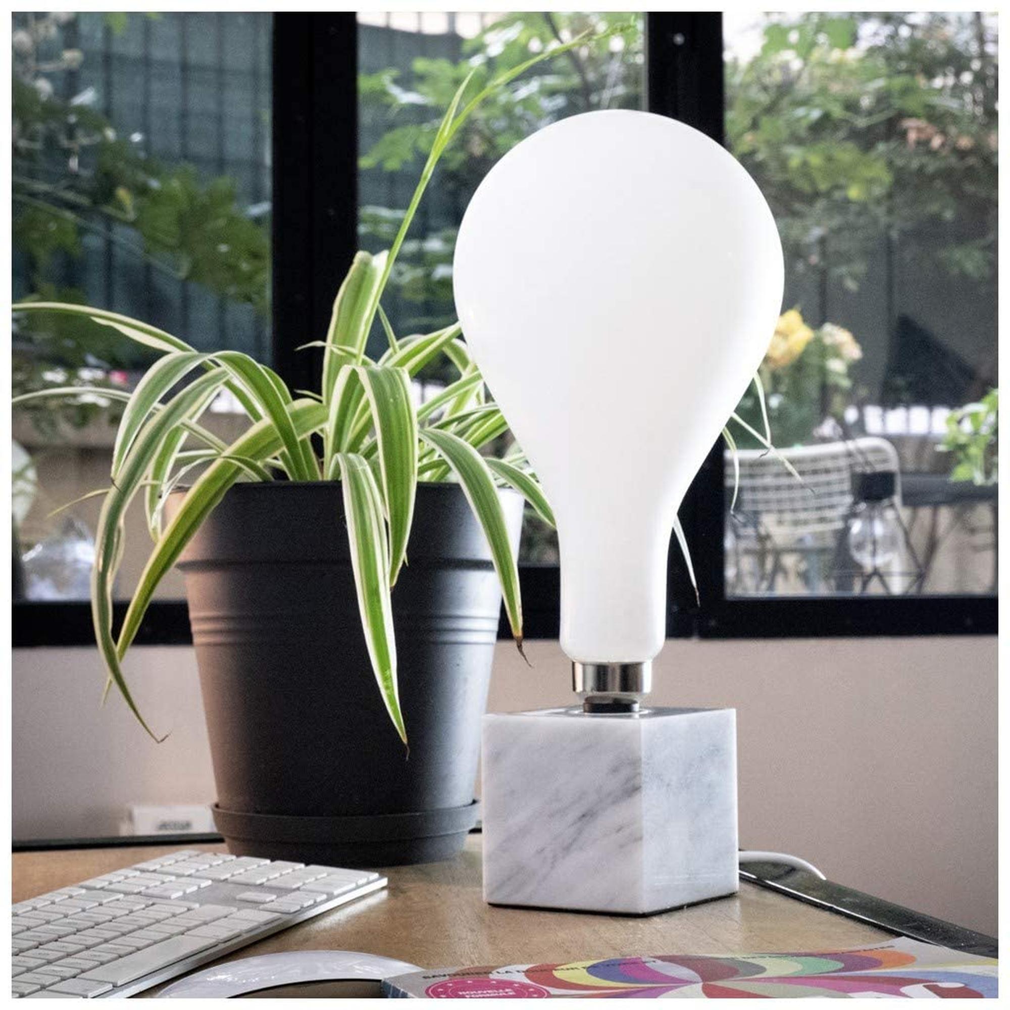 LAMPARA MESA CUBO MARMOL BLANCO XANLITE EG-CDEM01WB125F