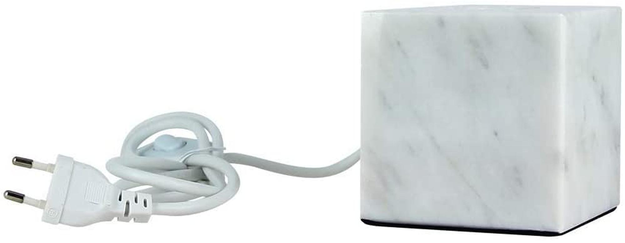 LAMPARA MESA CUBO MARMOL BLANCO XANLITE EG-CDEM01WB125F