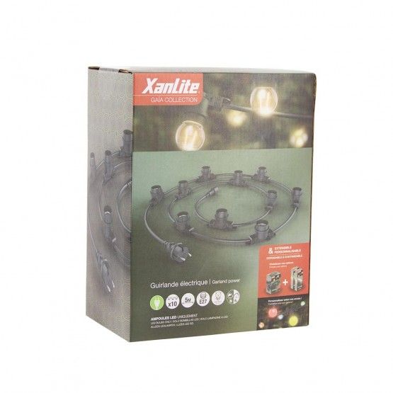 GUIRNALDA EXTERIOR 5M/10 CASQUILLOS XANLITE EG-GRL5230VB
