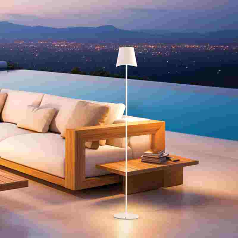 LÁMPARA SUELO BLANCA RECARGABLE 400LUMEN XANLITE EG-LAM130BD