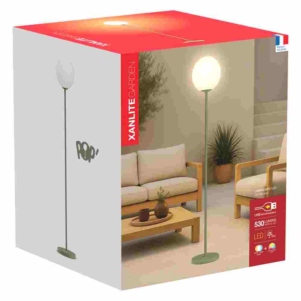 LAMPARA LED RECARGABLE FORMA BOLA XANLITE EG-LAM150BKRCCTD