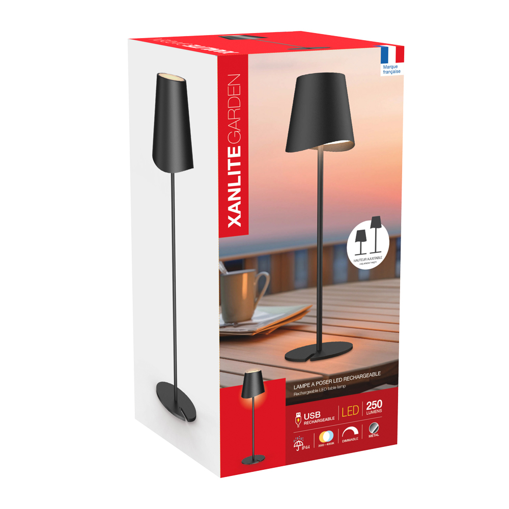 LAMPARA LED METAL USB 250L 3000/4000K XANLITE EG-LPM38ND