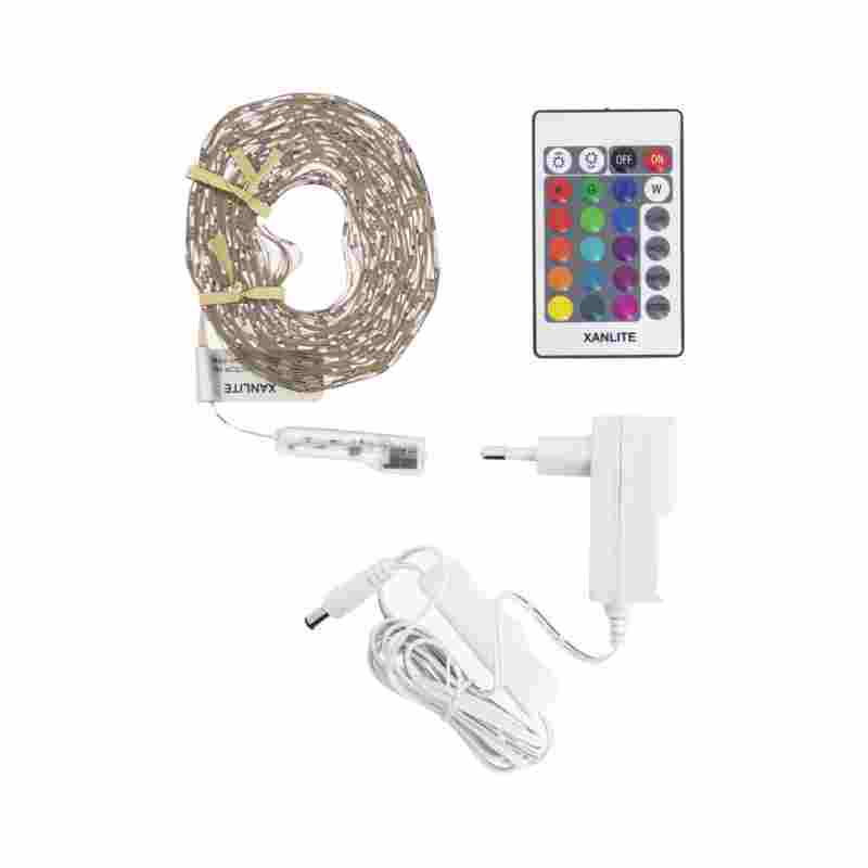 TIRA LED RGB 10 METROS 230V CON MANDO XANLITE EG-LSBK10RVB