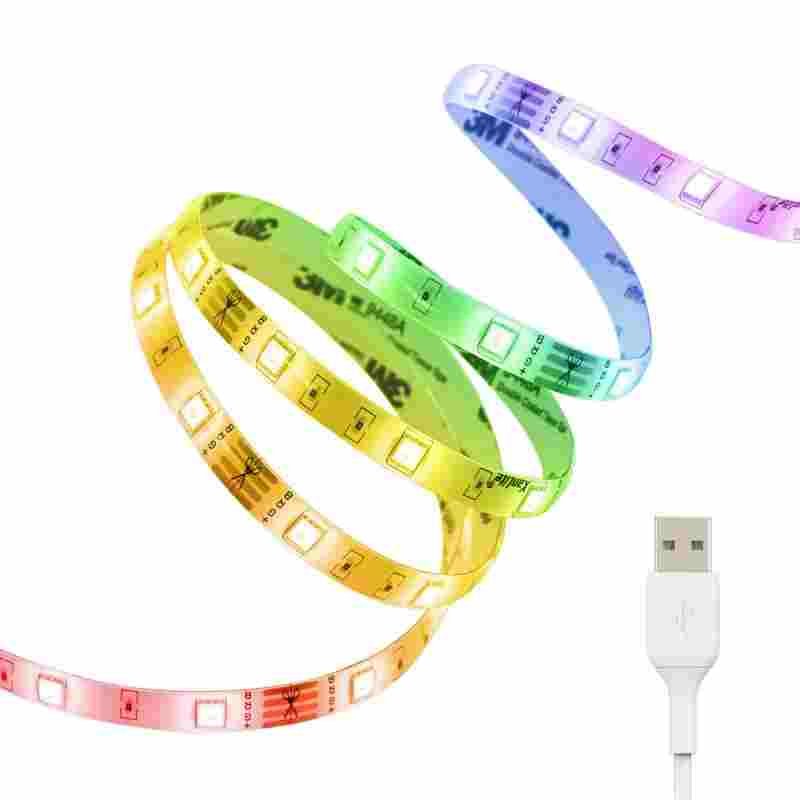 TIRA LED RGB 2 METROS CON USB Y MANDO XANLITE EG-LSBKTVRVB