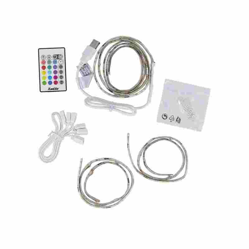 TIRA LED RGB 2 METROS CON USB Y MANDO XANLITE EG-LSBKTVRVB