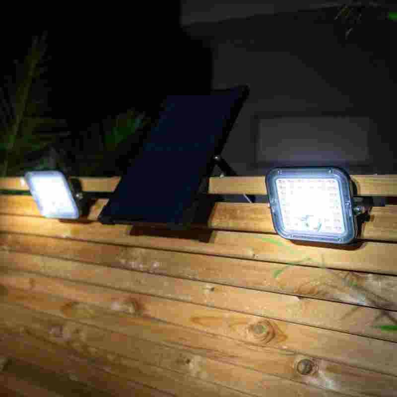 2 PROYECTORES 900LUMEN+PANEL SOLAR XANLITE EG-PACK2PRS7WMC
