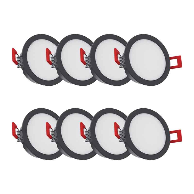 PACK 8 DOWNLIGHT NEGRO CCT 345LM XANLITE EG-PACK8SEL345N