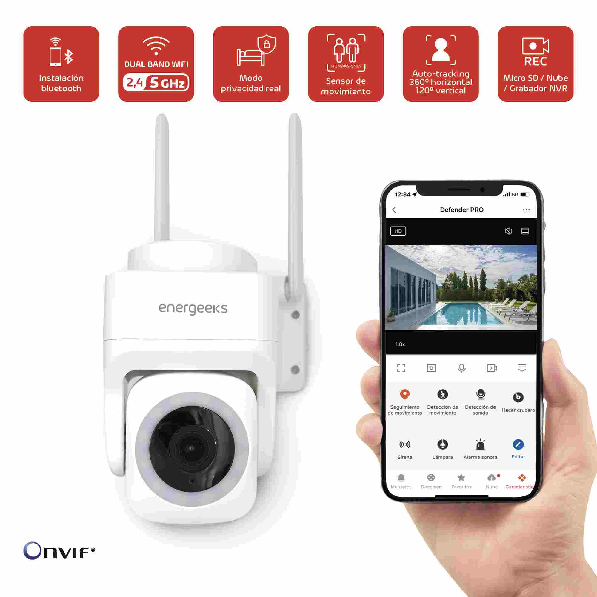 PACK ALARMA+CÁMARA EXTERIOR+MONTAJE ENERGEEKS EG-PACKINST002