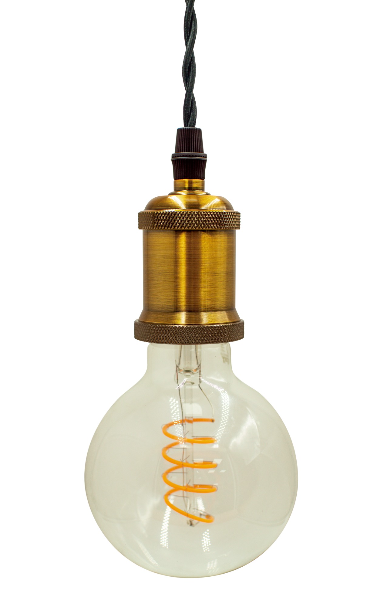 PENDEL METAL ORO VIEJO TRENZADO NEGRO ENERGEEKS EG-PENDEL001