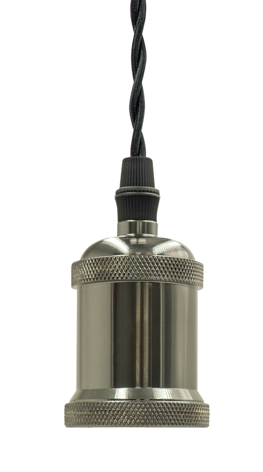 PENDEL METAL PLATA TRENZADO NEGRO ENERGEEKS EG-PENDEL003