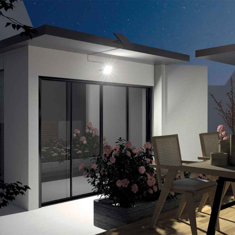 FOCO LED SOLAR 10W IP65 1400LM CÁLIDO XANLITE  EG-PRS10WMCEE