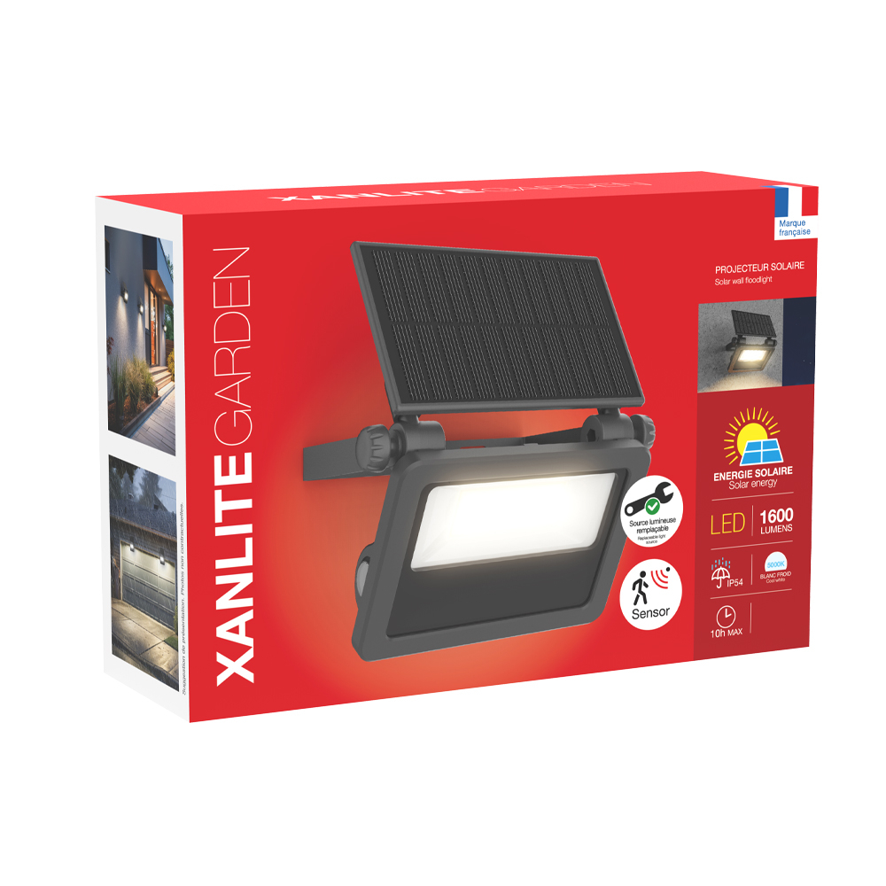 PROYECTOR LED SOLAR MOVIMIENTO 1600LM XANLITE EG-PRS1400D