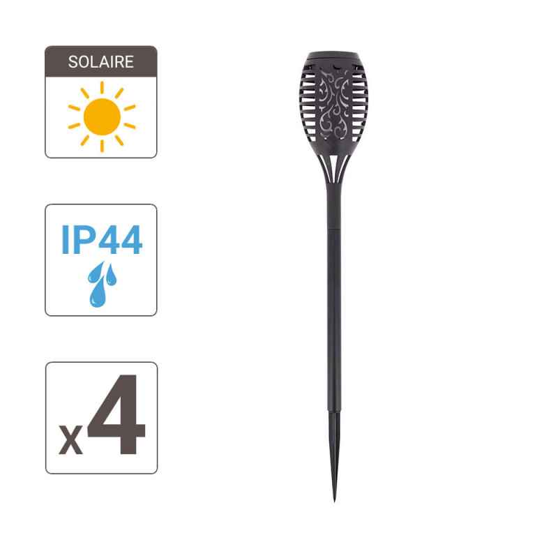 PACK 4 MINI BALIZAS SOLARES EFECT.LLAMA XANLITE EG-SO4FLAMME