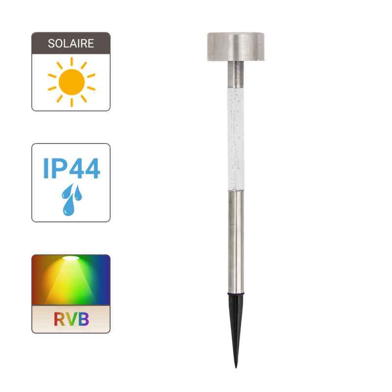 BALIZA SOLAR RGB+BLANCO METAL IP44 XANLITE EG-SOBAB1RVB
