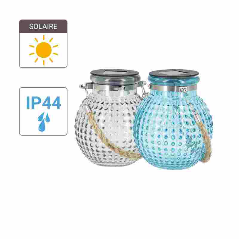 LÁMPARA DECO SOLAR BOLA BLANCO CALIDO XANLITE EG-SOLABVT