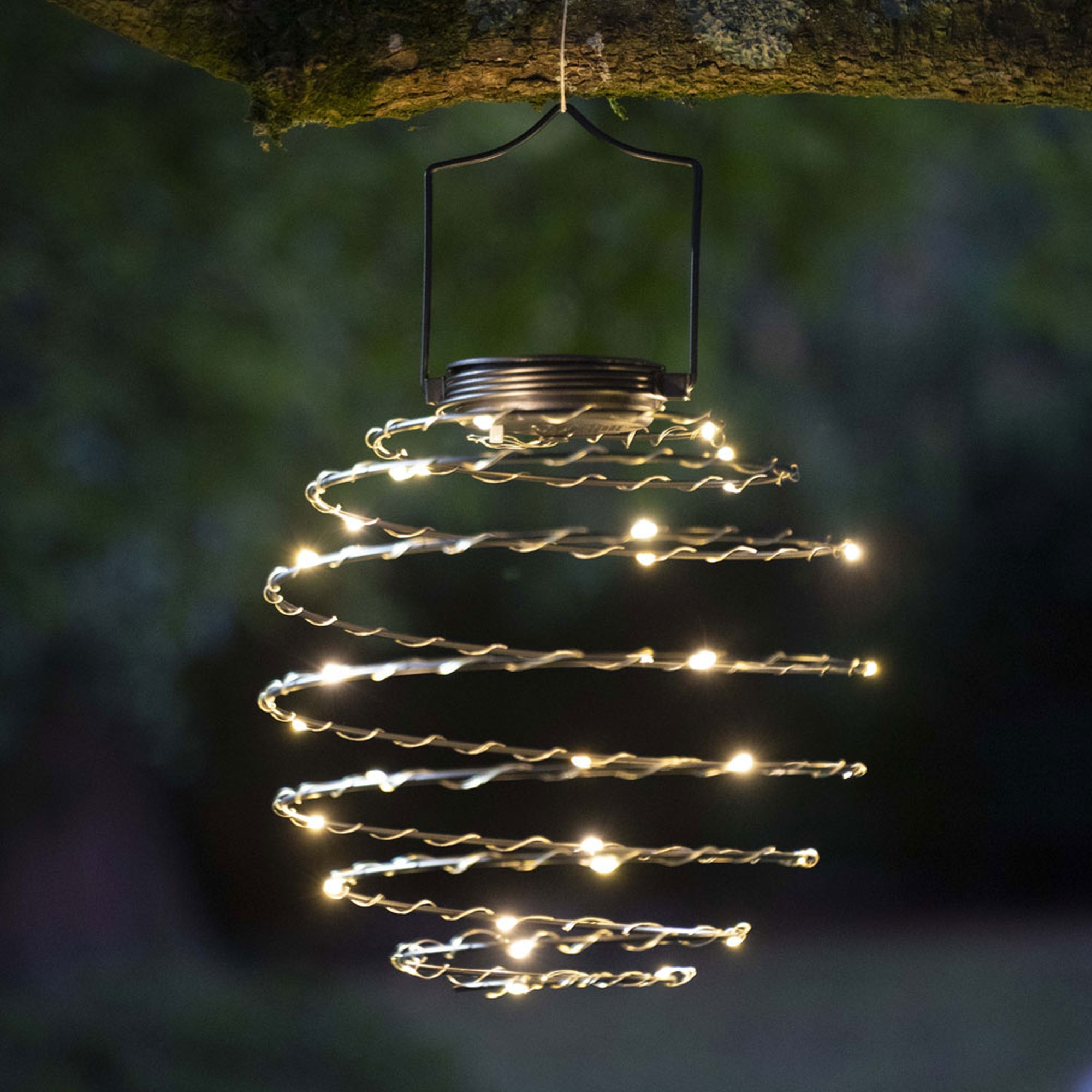 EXTERIOR SOLAR LED ESPIRAL NEGRA 22C 3000K XANLITE EG-SOLASN