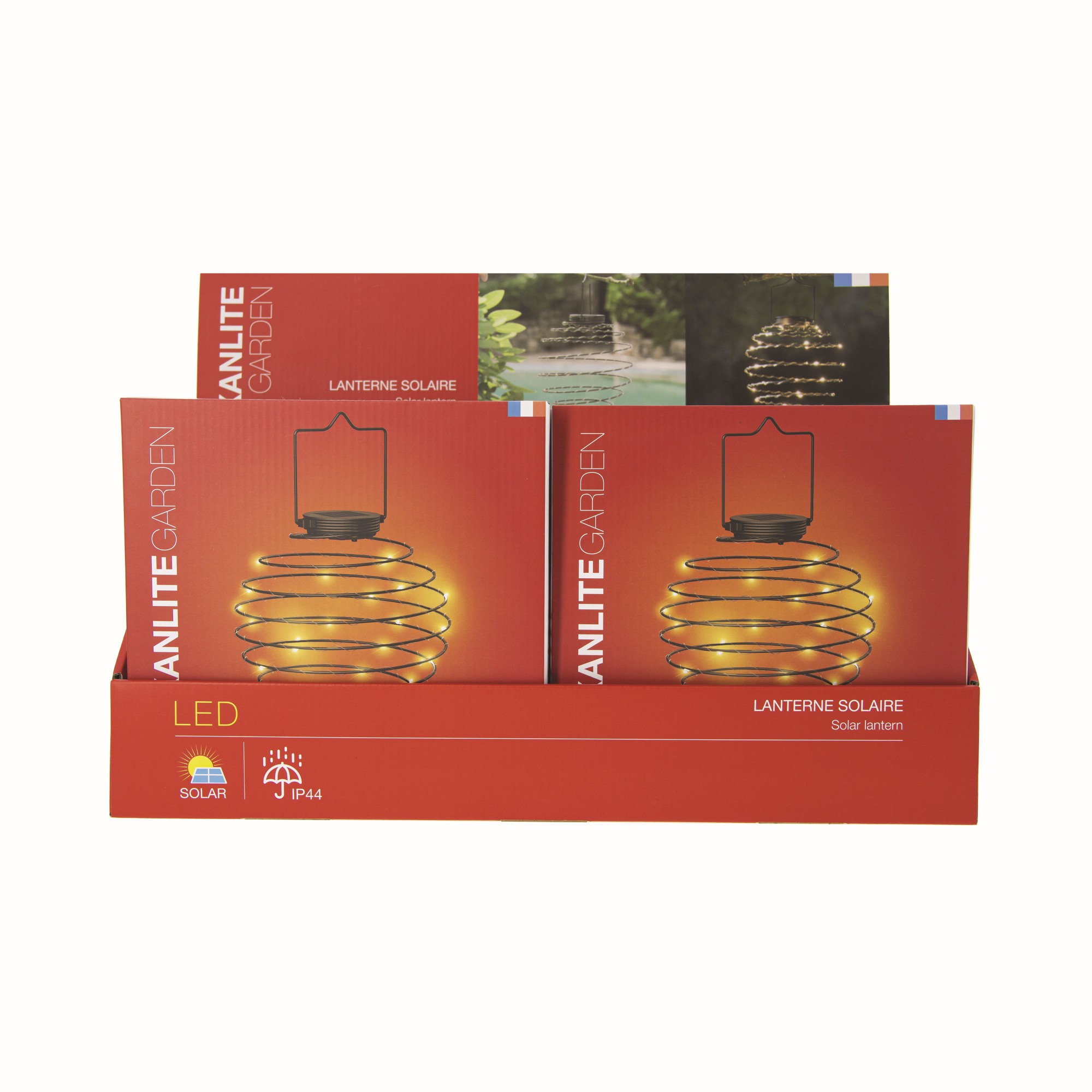 EXTERIOR SOLAR LED ESPIRAL NEGRA 22C 3000K XANLITE EG-SOLASN