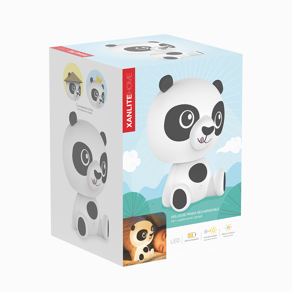 LÁMPARA LED PANDA RECARGABLE BL+RGB XANLITE EG-VLPANDA