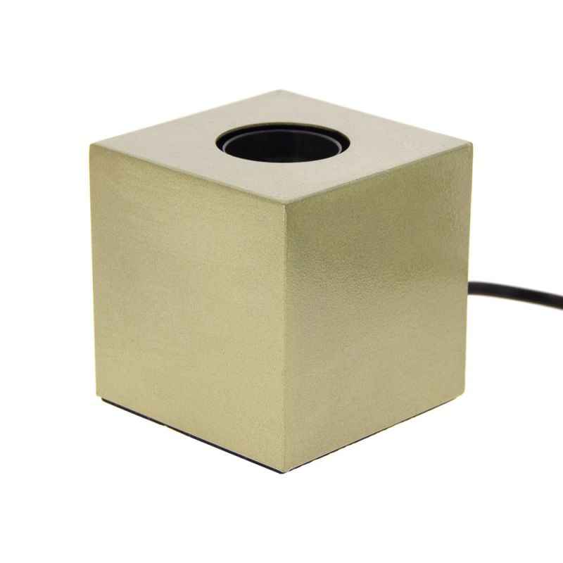 LAMPARA CUBO METAL LATON BASE 60W XANLITE EG-XDLAPCUBIKML