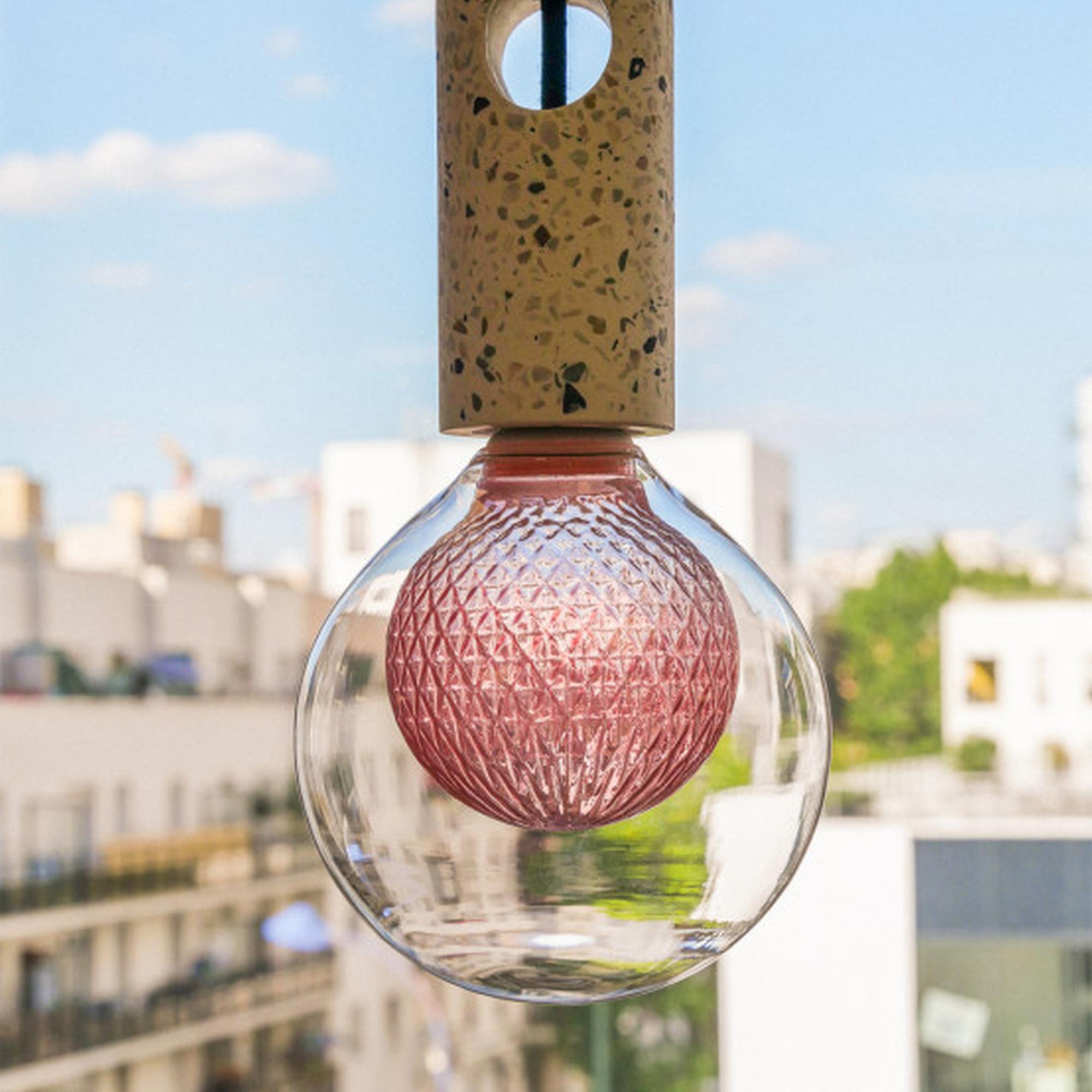 BOMBILLA DISENO DOBLE VIDRIO ROSA XANLITE RFDEB125DVPINK