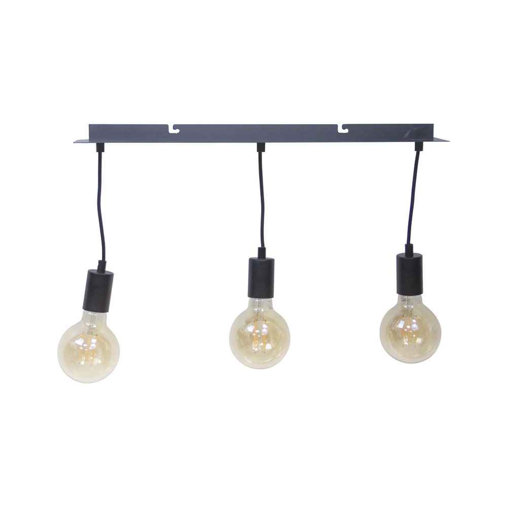 PENDEL 3 CASQUILLOS ACERO, E27,150CM CABLE, XANLITE SDE3DN