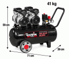 COMPRESOR SILENT 50L 2.8HP CEVIK PRO CA-PRO50S2