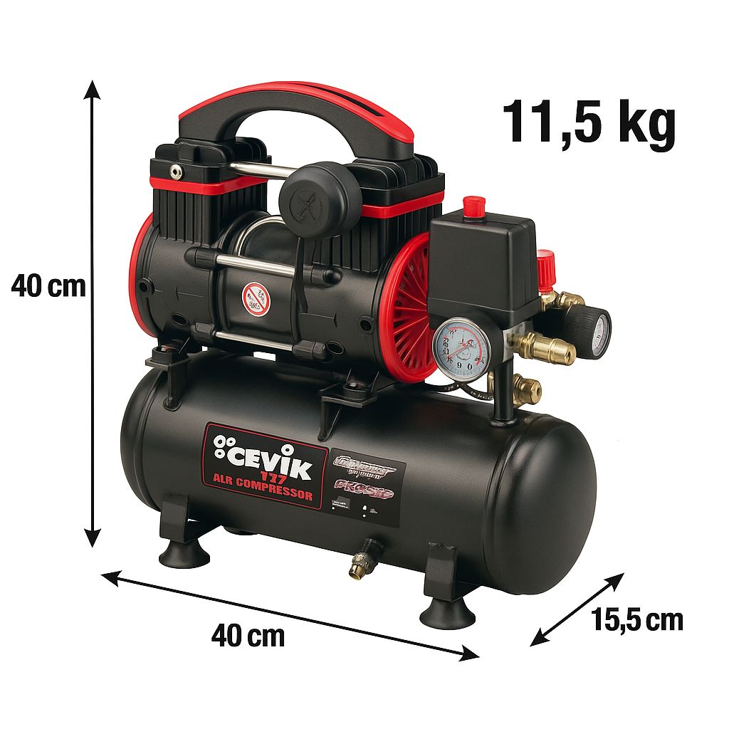 COMPRESOR SILENT 6L 1HP CEVIK PRO CA-PRO6XS